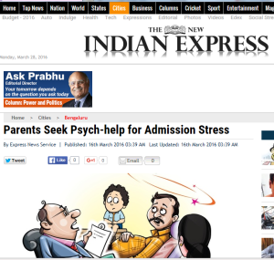 Parents stress during Admission