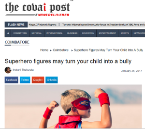 Impact of Super heros on children - Covaipost
