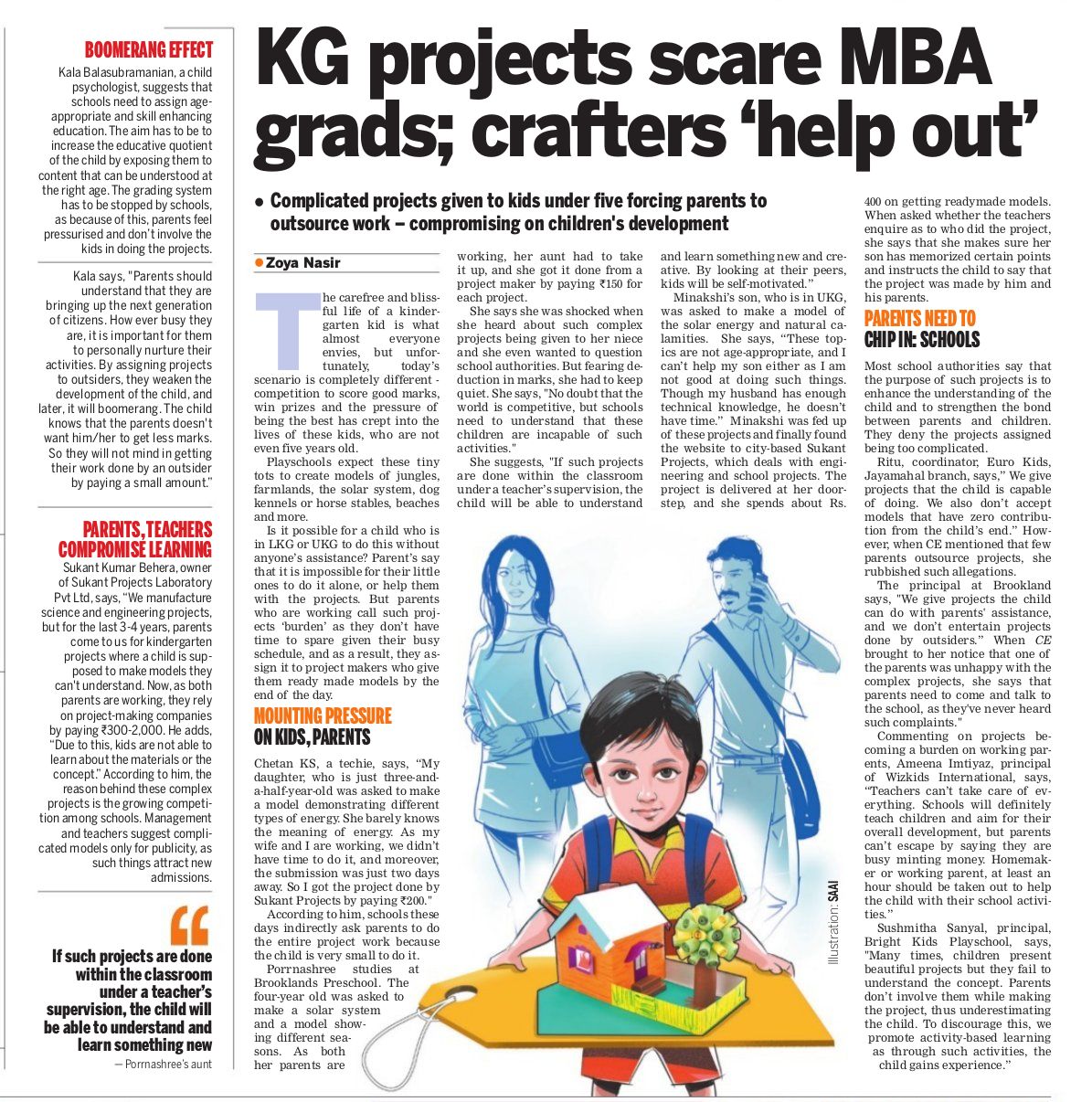 KG Projects - Inner Dawn Counsellor Kalas views featured in Indian Express