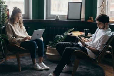 Couple working from home