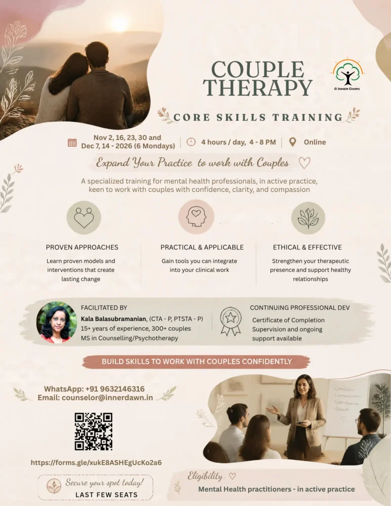 Couple Therapy - Core Skills Training for Practitioners - November 2026