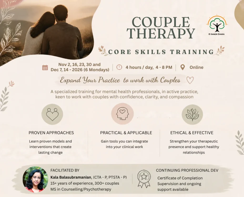 Couple Therapy - Core Skills Training for Practitioners - November 2026
